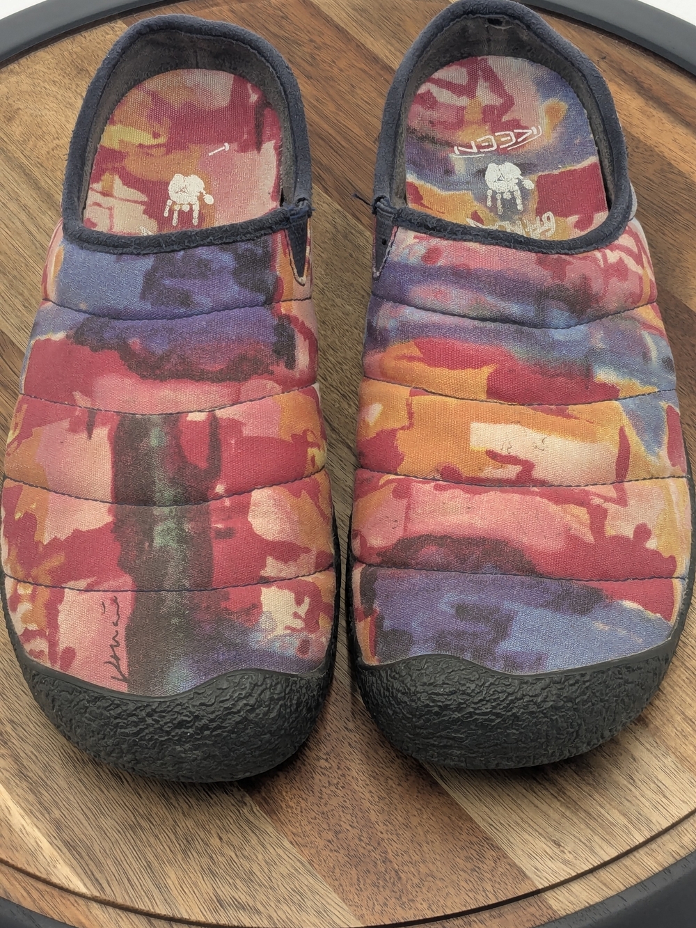 KEEN x Garcia Women's 8.5 Quilted Slip On Clog Shoes Abstract Print Comfort